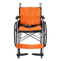 ChenCheng Wheelchair Titanium Frame Foldable Light and Easy to Carry Elderly Travel Medical Supplies (Color : A)