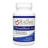 Pterostilbene (100mg, 60 Capsules) - Natural Source Trans-Pterostilbene from Pterocarpus Marsupium (Silbinol)