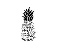 JS Artworks Be a Pineapple Vinyl Decal Sticker (Black)