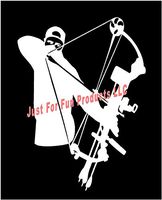 Just For Fun 6 x 4.5 Bowhunter Bow Hunter Archer Vinyl Die Cut Decal Bumper Sticker, Windows, Cars, Trucks, laptops, etc