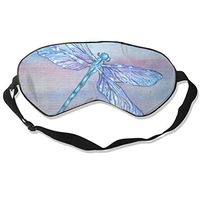 NCNET 100% Silk Sleep Mask for Women Men,Night Blindfold,Light Blocking,Eye Shade,Sleeping Aid,Adjustable Strap for Travel Nap Shift Work,Dragonfly Clip Art