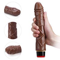 9 Inch PVC D'îD&lő with Realistic Head and Textured Adult Vibes Wand Toy