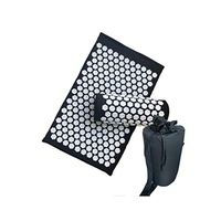 Caseyaria Yoga Mat Acupressure Massage Set with Pillows & Storage Bag Multifunctional Massage Cushions Relieve Neck Pain and Insomnia,Black