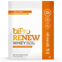 BiPro Renew 100% Whey Isolate Protein Powder, Dietician Recommended Dietary Supplement, Gluten Free, Unflavored, to-go Box (12 Single-Serve Packets)