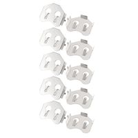 uxcell 10Pcs Metal Battery Plate Coin Silver Tone for CR2450 Lithium Battery Button
