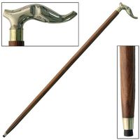 Brass Elephant Head Sheesham Grip Cane