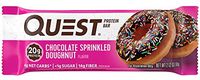 Quest Nutrition Protein Bar Choco Sprinkled Doughnut. Low Carb Meal Replacement Bar with 20 + Grams of Protein. High Fiber, Gluten-Free (24 Count)