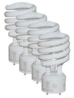SleekLighting Gu24 UL Listed Two Prong Light Bulb -23Watt -T2 Mini Self Ballasted Two Pin Twist Lock Spiral CFL 3500K 1600lm - Neutral White Light - 4pack
