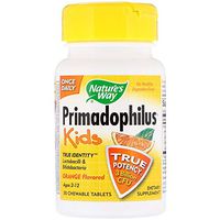 Primadophilus Kids Orange Lactobacilli Bifidobacteria 3 Billion CFU Ages 2-12 30 Chewable Tablets
