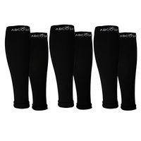 Abco Tech (3 Pack) Calf Compression Sleeve for Shin Splints Graduated Leg Sleeve for Basketball Running