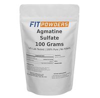 Agmatine Sulfate Powder 100g (100 Grams, 200 Servings) 100% Pure, Strength and Pump (Nitric Oxide) Supplement by FitPowders