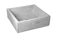 Crane TSB400501 White Marble/White Cement Commercial Plain Curbs Mop Service Basin TSB400