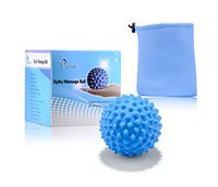 GLOUE Foot Massage Ball Sports Outdoor Foot and Back Pain Relief - Highly Recommended for Plantar Fasciitis - Deep Tissue Acupressure - Reflexology Trigger Point Sensory Therapy (Blue)