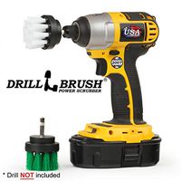 Drill Brush - Grout Cleaner - 2-inch Diameter Round Spin Brush Set - Kitchen Accessories - Scrub Stove, Oven, Sink, Tile - Carpet Cleaner - Leather, Upholstery, Fabric - Wheel Brush - Glass Cleaner