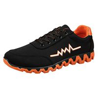Mens Lightweight Sport Shoes,Males Lace-Up Breathable Canvas Runnign Shoes Non Slip Sneakers Comfort Trainer Shoe