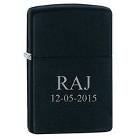 Groomsman Gift Personalized Black Matte Zippo Lighter - Free Laser Engraving