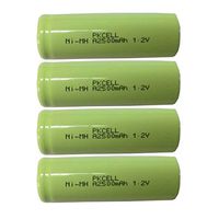 A 2500mAh 1.2V NI-MH Rechargeable Battery Flat Top PKCELL 4PC