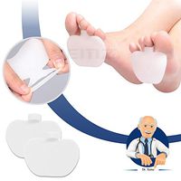 Gel Forefoot Pads, Metatarsal Ball of Foot Cushions, Soft Orthotic Half Insoles, Metatarsal Support Protectors, Shock Absorbing Anti-slip Inserts - Neuroma Callus Blisters Forefoot Pain (white)