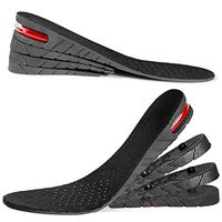 Shoe Lifts for Men & Women Height Increase Insoles Air Cushion Heel Inserts Orthotic Heel Shoe Lifts Kit Taller Insoles Variable Height (4-Layer,Black)