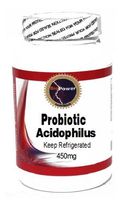Probiotic Acidophilus (Keep Refrigerated) 450mg 100 Capsules # BioPower Nutrition