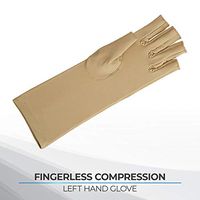 Rolyan Compression Glove, Fingerless Compression Glove for Arthritis for Men & Women, Arthritis Compression Gloves for Carpal Tunnel, Compression Glove for Swelling, Left Hand, Large, Open Finger