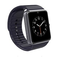 Mgaolo GT08 Smart Watch Smartwatch Bluetooth Sweatproof Touchscreen Phone with Camera TF/SIM Card Slot for Android and iPhone Smartphones for Kids Girls Boys Men Women(Black)