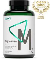 Puori - M3 High Quality Magnesium Supplement for Sleep & Immune Support, Muscle Recovery, Leg Cramps - Organic Magnesium 300mg, Zinc 15mg, Vitamin B6 11mg, Malic Acid 300mg, 240 Vegan Capsules