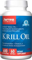 Jarrow Formulas Krill Oil, Supports Brain, Memory, Energy, Cardiovascular Health, 600 Mg, 60 Softgels