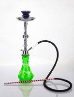 1 hose 21" Pharaoh Green Hookah Shisha Nargila water glass vase pipes smoke sale