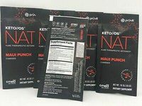 KETO//OS NAT Maui Punch CHARGED, BHB Salts Ketogenic Supplement - Beta Hydroxybutyrates Exogenous Ketones for Fat Loss, Workout Energy Boost and Weight Management through Fast Ketosis, 3 Sachets
