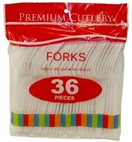 DollarItemDirect 36 pcs Hd White Fork, Case of 36