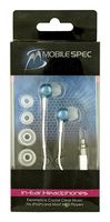 MobileSpec In-Ear Earbud Headphone for iPods/MP3 Players with 3.5mm Plug (Blue)