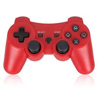 PS3 Controller Wireless Double Shock Gamepad for Playstation 3, Sixaxis Wireless PS3 Controller with Charging Cable,Compatible with Playstation 3 (RED)