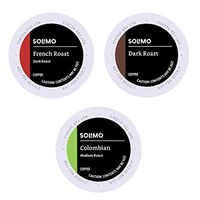 Amazon Brand - 100 Ct. Solimo Variety Pack Medium and Dark Roast Coffee Pods (Colombian, Dark, French Roast), Compatible with Keurig 2.0 K-Cup Brewers