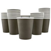 200 Pack - 8 Oz [12, 16] Disposable Hot Paper Coffee Cups - Mocha Brown (Cups Only)