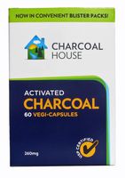 Activated Charcoal Capsules Vegetarian in Blister Packs