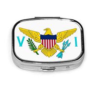 Eagles USA Virgin Islands Flag Pill Box Case Medicine Holder Pocket for Travel Portable Decorative Organizer