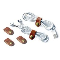 Earphone Cable Winder Handy Leather Cable Turtle Organizer Earphone Wrap Winder Electrical Cord Organizer (5 Packs)