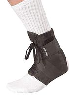 Mueller Soft Ankle Brace withultra Straps, Black, Large