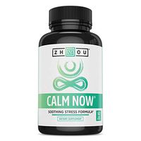 CALM NOW Soothing Stress Support Supplement, Herbal Blend Crafted To Keep Busy Minds Relaxed, Focused & Positive; Supports Serotonin Increase; Hawthorn, Ashwagandha, Rhodiola Rosea, B Vitamins & More