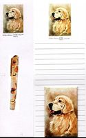 Blonde Golden Retriever Stationery Gift Set
