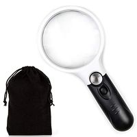 Magnifying Glass 3X 45x with LED Lights Carrying Case Included