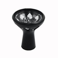 Shisha Hookah Glass Silicone Bowl Charcoal Holder, Babilon® Premium Complete Set Alloy for Head Charcoal Stove Burner Chicha Tray Silicone Sheesha Bowl (Black)