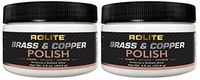 Rolite Brass & Copper Polish (4.5oz) Instant Polishing & Tarnish Removal on Railings, Elevators, Fixtures, Hotels, Cruise Ships, Buildings 2 Pack