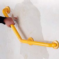 WZHONG Bathroom Armrests, Shower Balance Auxiliary Handlebar - Suitable for The Elderly, Easy to Grip Non-Slip Design (Color : Yellow, Size : 45x45cm)