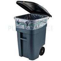 Plasticplace 65 Gallon Trash Bags │ 1.5 Mil │ Clear Heavy Duty Garbage Can Liners │ 50” x 48 Count (Renewed)