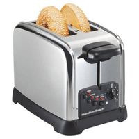 Hamilton Beach Classic Chrome 2 Slice Extra Wide Slot Toaster with Bagel and Defrost Settings, Toast Boost, Auto-Shutoff and Cancel Button, (22790)