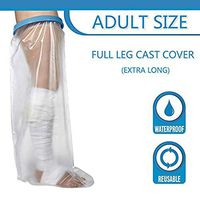 Adult Long Leg Knee Foot Ankle Waterproof Protector Cast Shower Covers Keep Bandage Injury Wound Dry PICC Line Bath Swim Tool Watertight Reusable 44''
