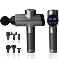 Massage Gun Deep Tissue Percussion Muscle Massager 20 Speed Guns Quiet Handheld Electric Back Massager for Athletes Portable Pure Wave Massagers for Body Pain Relief Recovery with 6 Heads