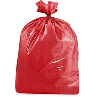 USA-Made Colorful Trash Bags in Variety of Sizes and Colors (10, RED 50 GALLONS)